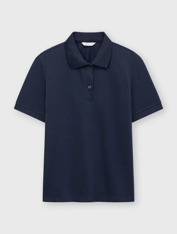 Áo polo nữ basic-màu đen - Ảnh 2