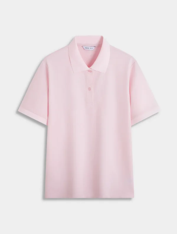 Áo polo nữ basic-màu hồng - Ảnh 2
