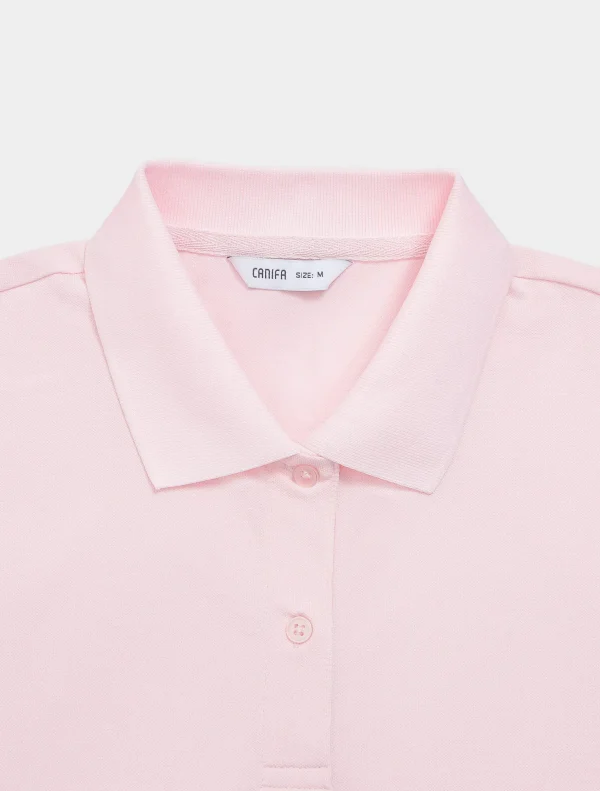 Áo polo nữ basic-màu hồng - Ảnh 3